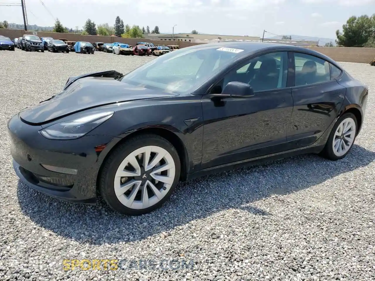 1 Photograph of a damaged car 5YJ3E1EBXNF254418 TESLA MODEL 3 2022