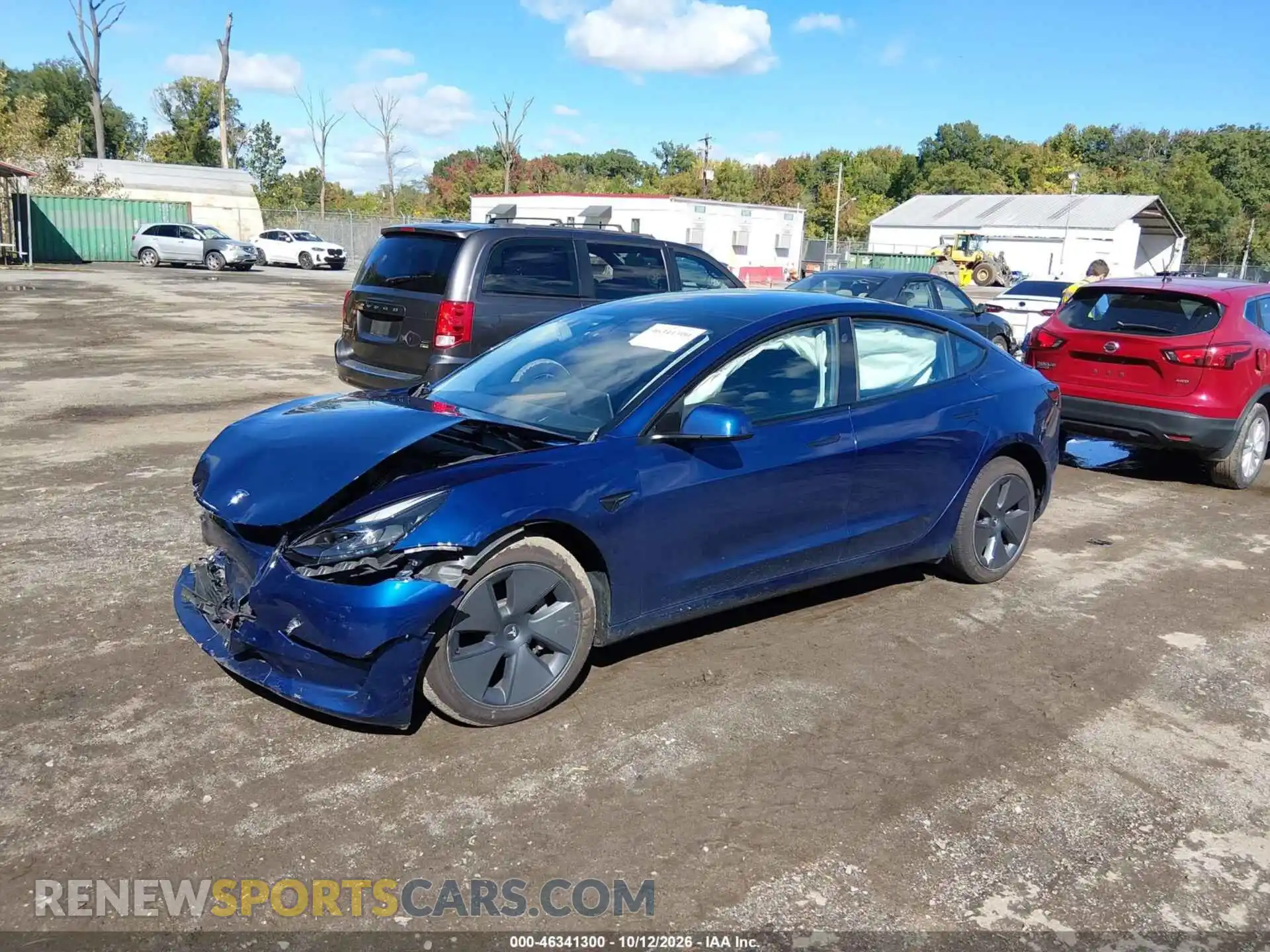 2 fotografías del automóvil dañado 5YJ3E1EBXNF273390 TESLA MODEL 3 2022
