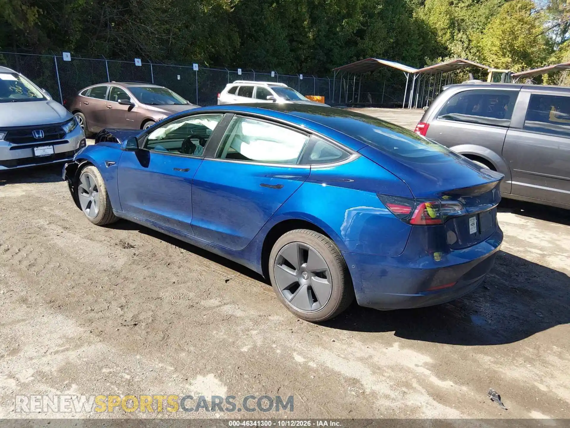 3 fotografías del automóvil dañado 5YJ3E1EBXNF273390 TESLA MODEL 3 2022