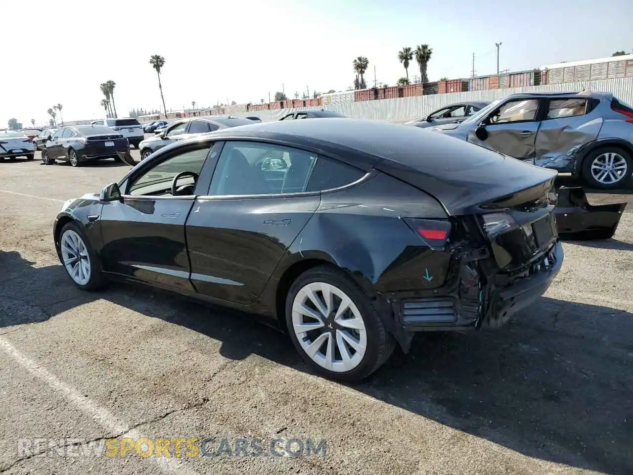 2 fotografías del automóvil dañado 5YJ3E1EBXNF295261 TESLA MODEL 3 2022