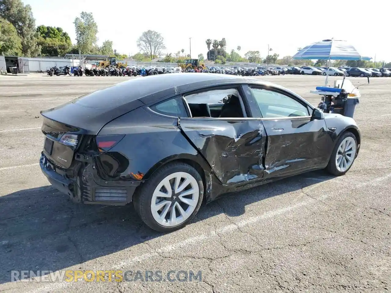 3 fotografías del automóvil dañado 5YJ3E1EBXNF295261 TESLA MODEL 3 2022