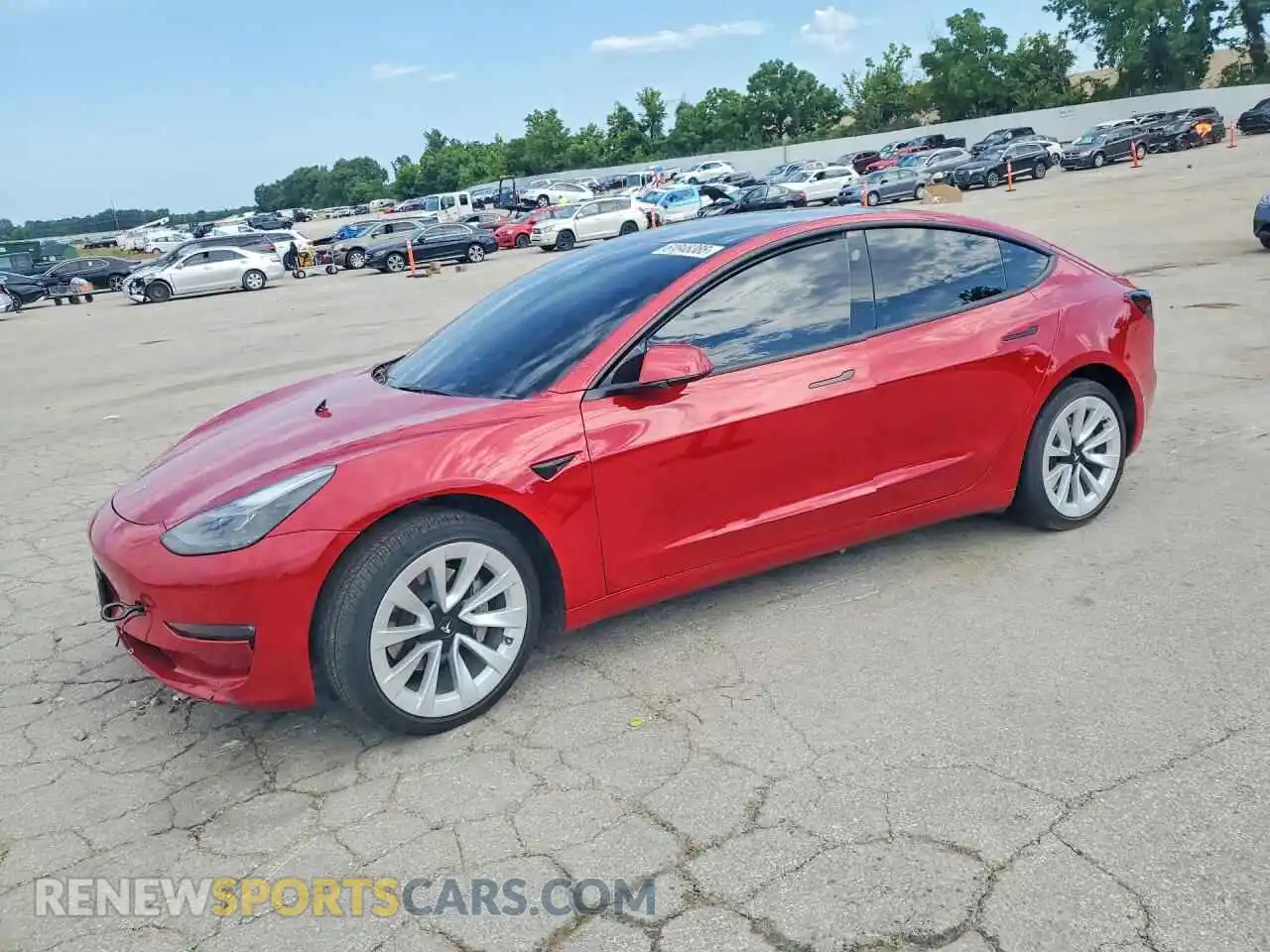 1 Photograph of a damaged car 5YJ3E1EBXNF305044 TESLA MODEL 3 2022