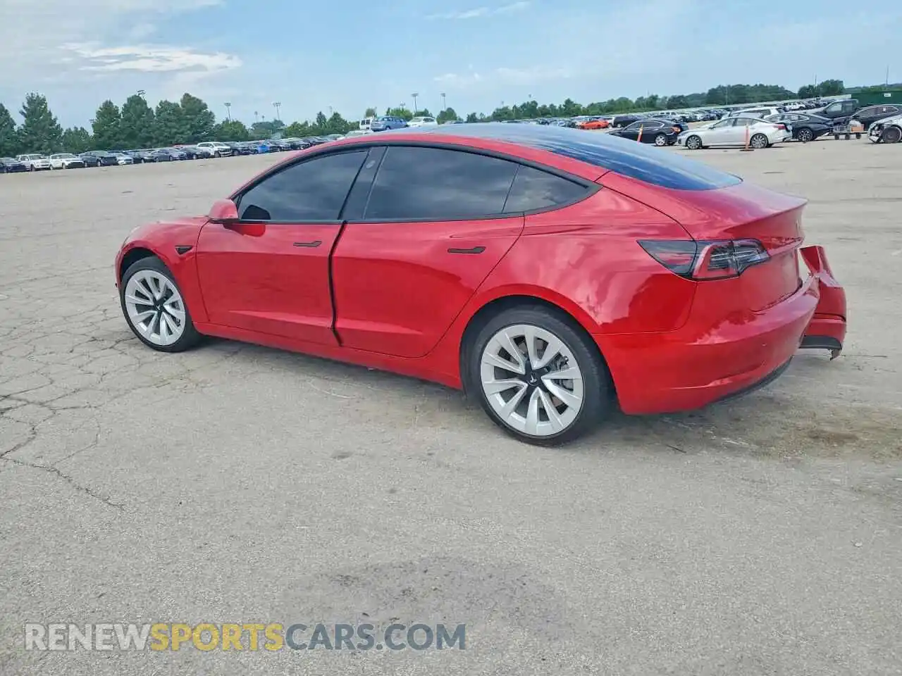 2 Photograph of a damaged car 5YJ3E1EBXNF305044 TESLA MODEL 3 2022