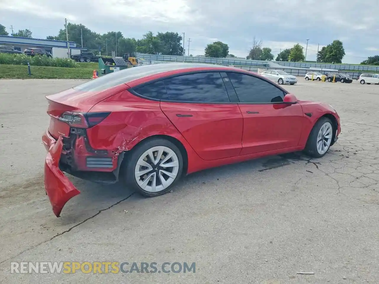 3 Photograph of a damaged car 5YJ3E1EBXNF305044 TESLA MODEL 3 2022