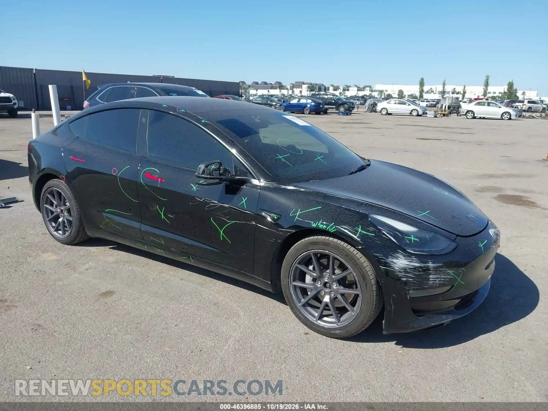 1 Photograph of a damaged car 5YJ3E1EBXNF323432 TESLA MODEL 3 2022