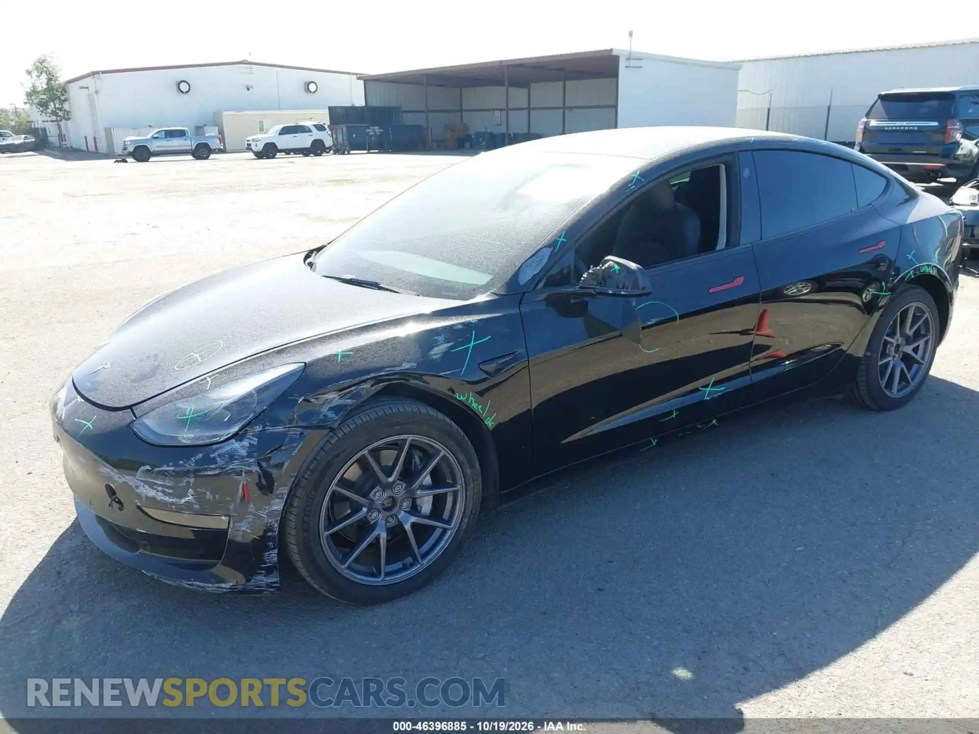 2 Photograph of a damaged car 5YJ3E1EBXNF323432 TESLA MODEL 3 2022