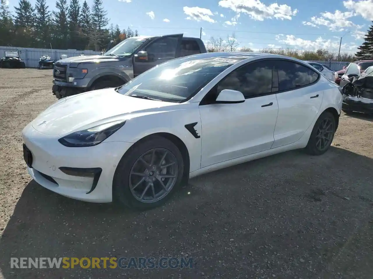 1 Photograph of a damaged car 5YJ3E1EBXNF339050 TESLA MODEL 3 2022