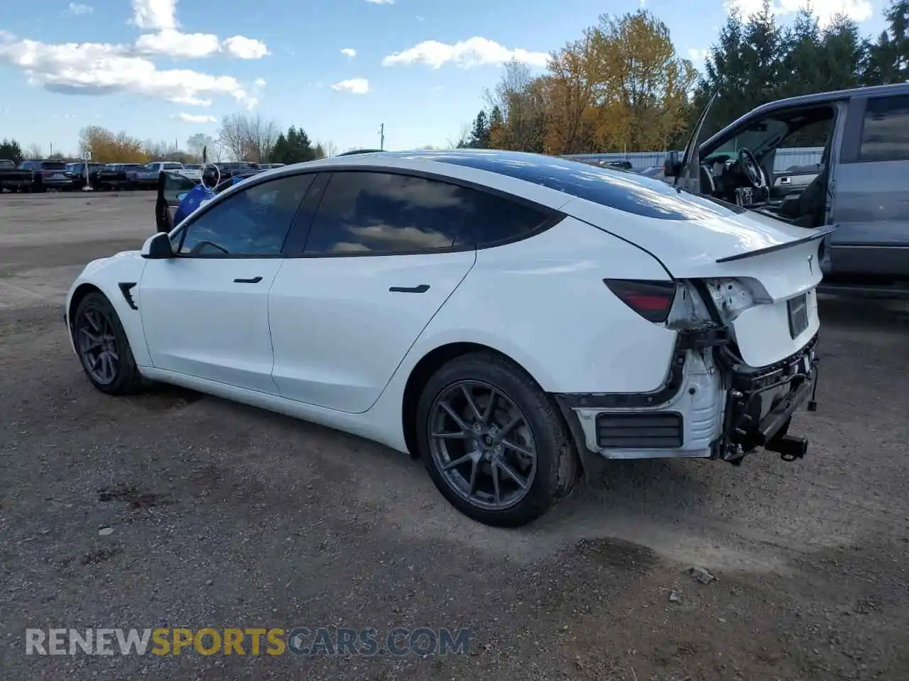 2 Photograph of a damaged car 5YJ3E1EBXNF339050 TESLA MODEL 3 2022