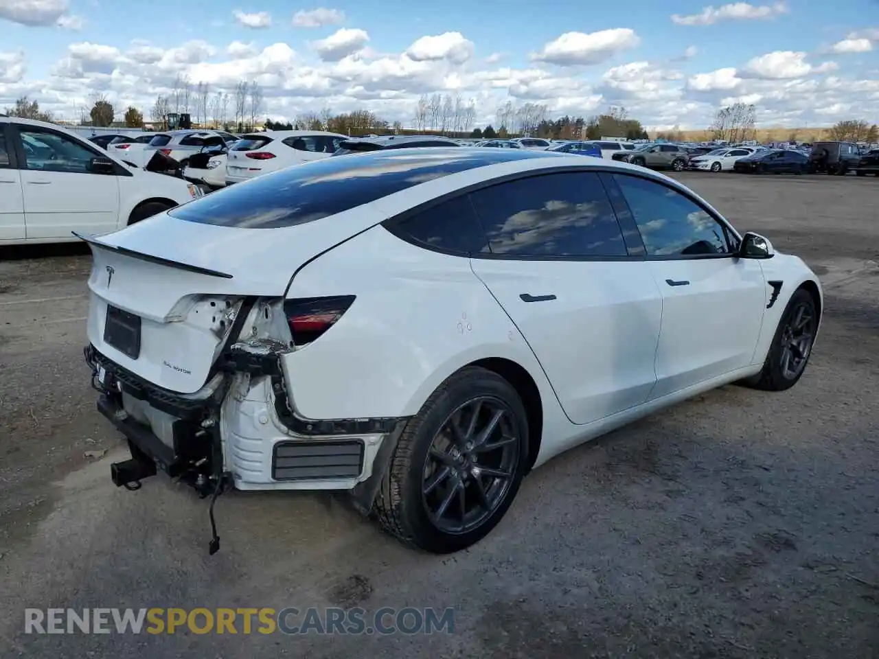 3 Photograph of a damaged car 5YJ3E1EBXNF339050 TESLA MODEL 3 2022