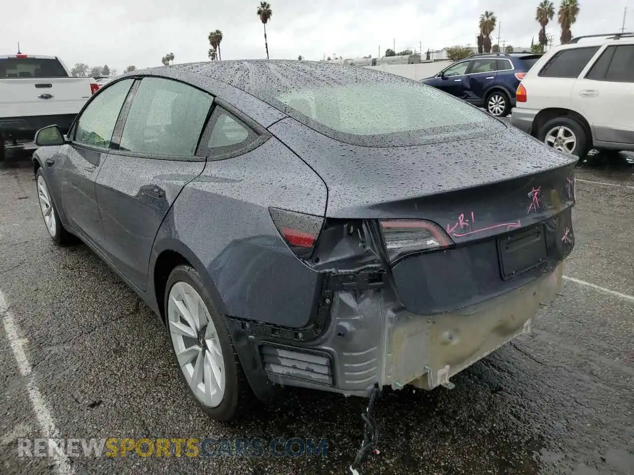 3 Photograph of a damaged car 5YJ3E1EBXNF367642 TESLA MODEL 3 2022