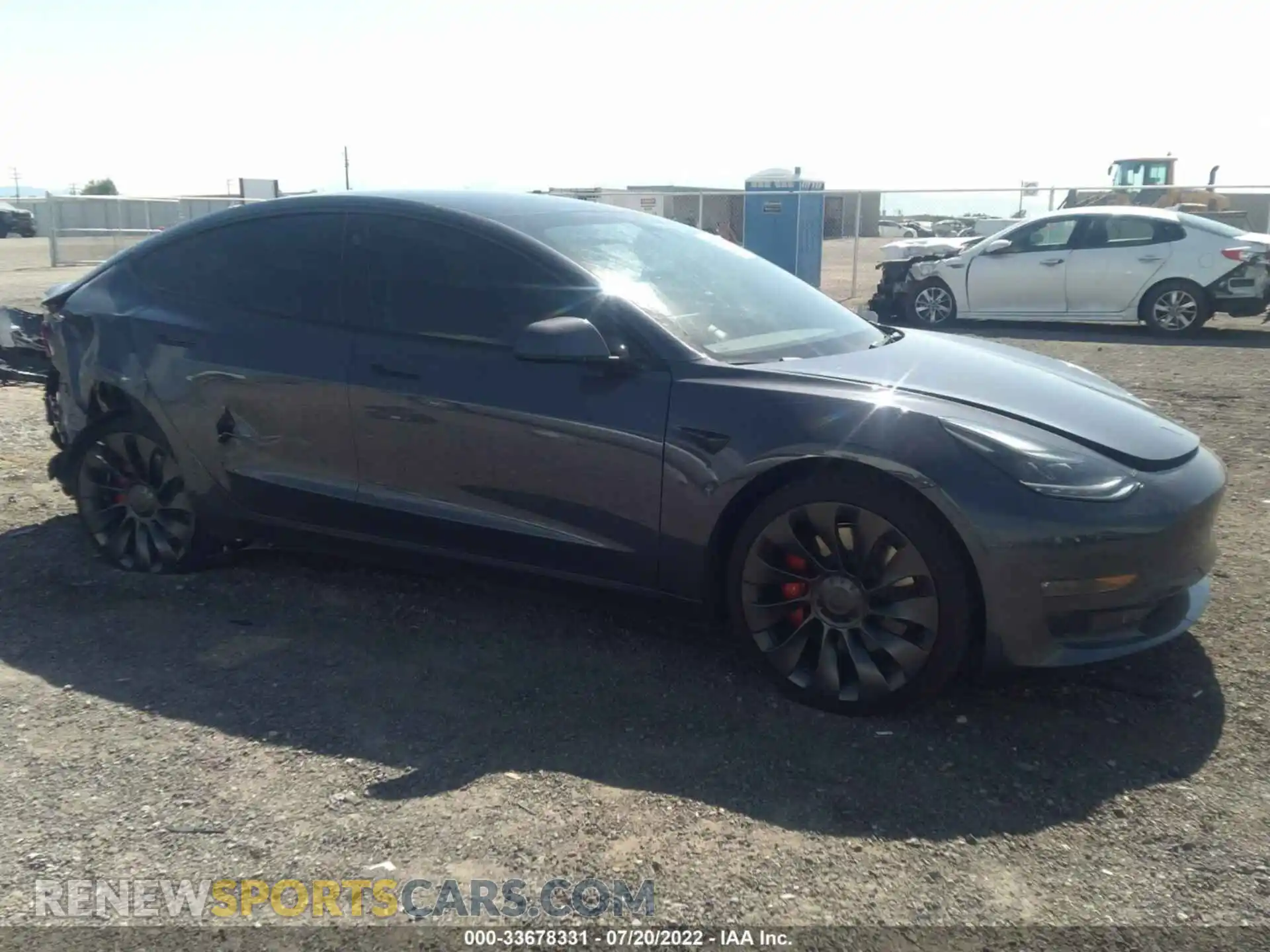 1 Photograph of a damaged car 5YJ3E1EC0NF134880 TESLA MODEL 3 2022