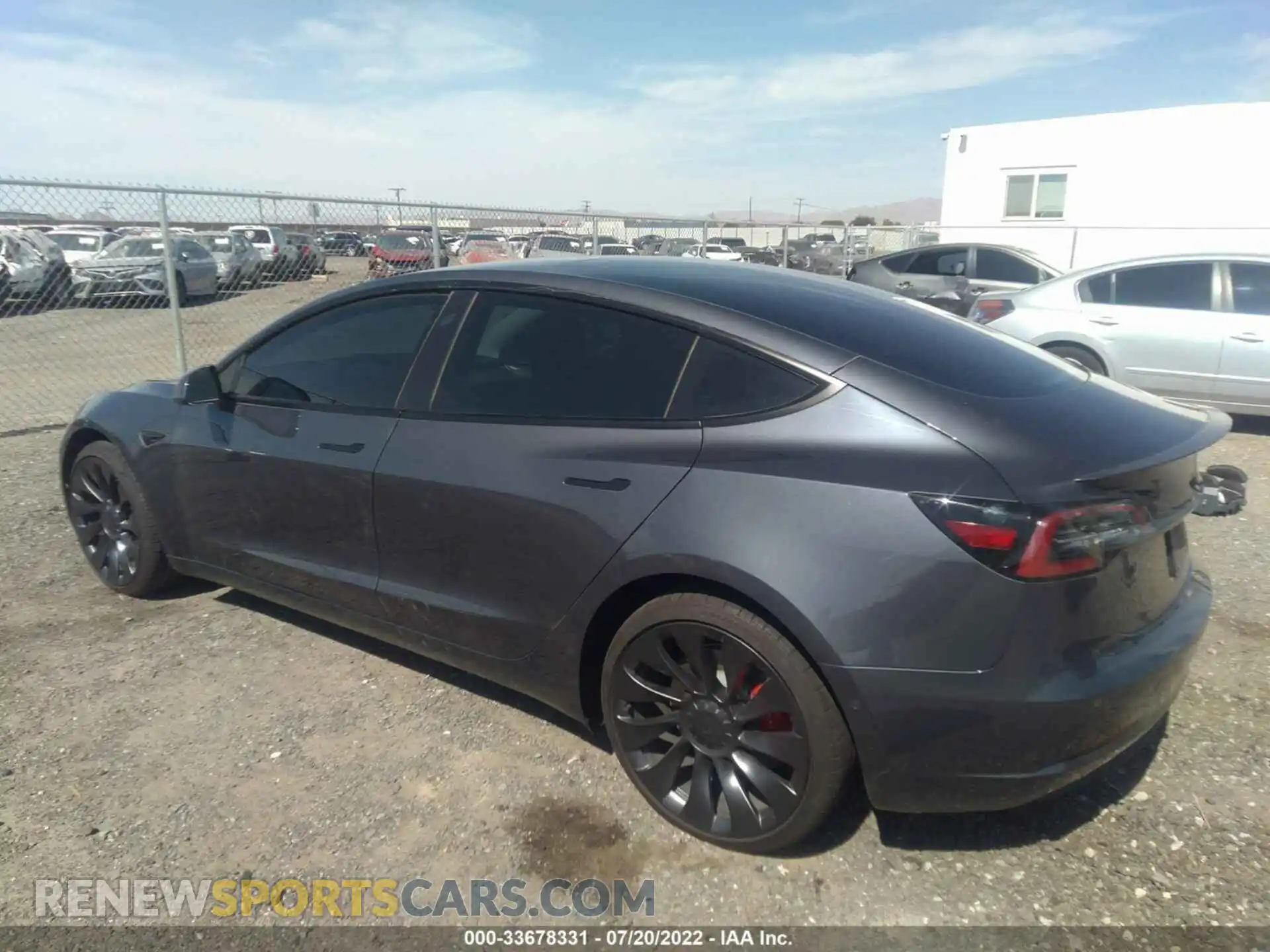 3 Photograph of a damaged car 5YJ3E1EC0NF134880 TESLA MODEL 3 2022