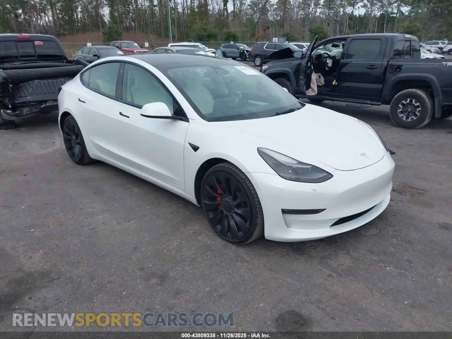 1 Photograph of a damaged car 5YJ3E1EC0NF259362 TESLA MODEL 3 2022