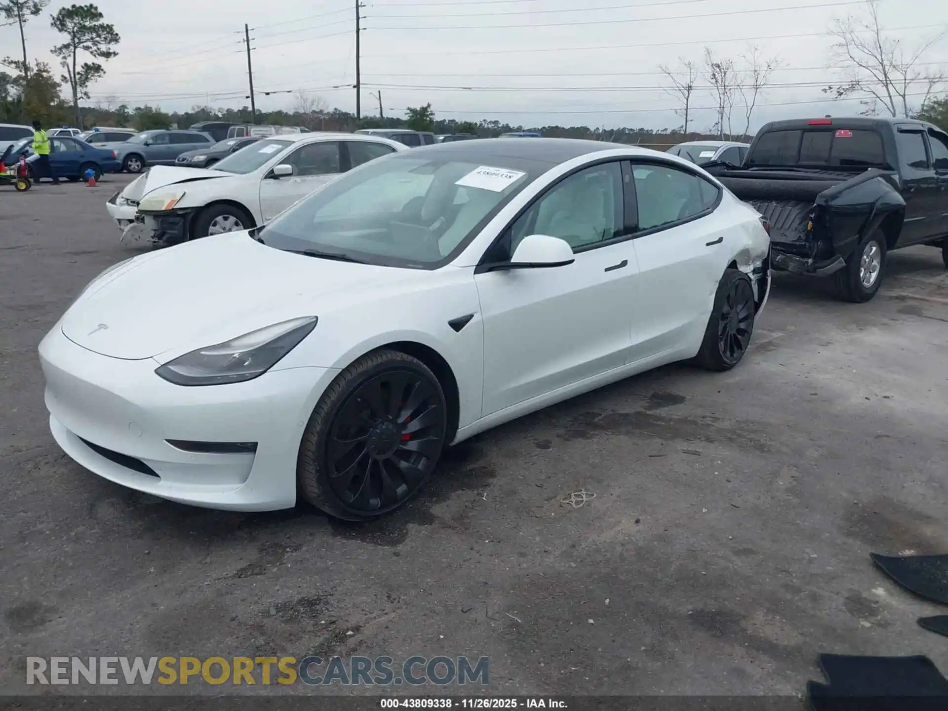 2 Photograph of a damaged car 5YJ3E1EC0NF259362 TESLA MODEL 3 2022