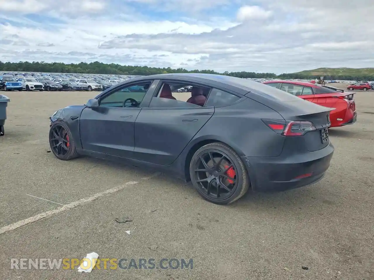 2 fotografías del automóvil dañado 5YJ3E1EC1NF208498 TESLA MODEL 3 2022