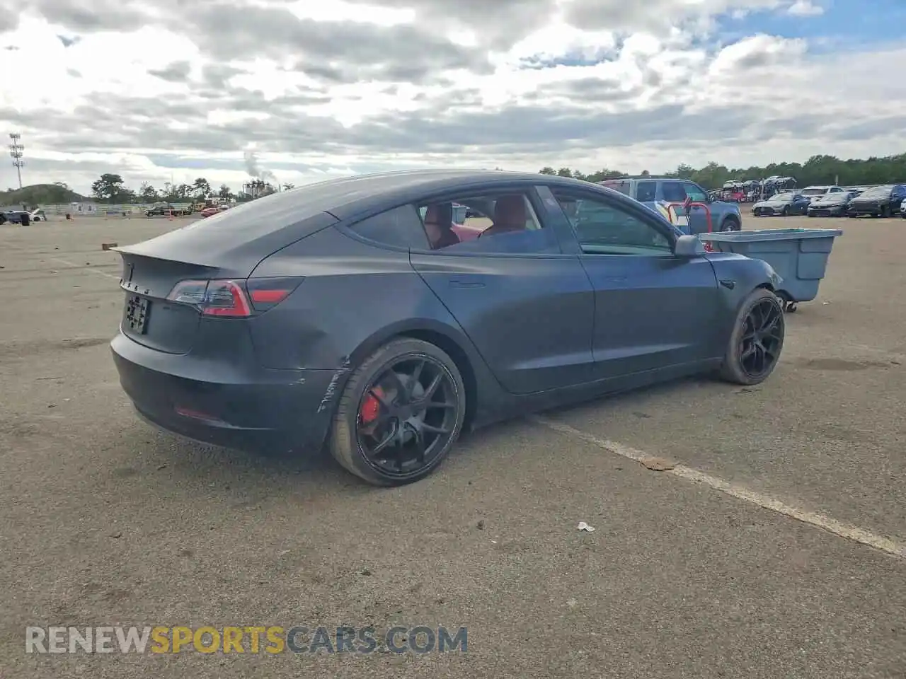 3 fotografías del automóvil dañado 5YJ3E1EC1NF208498 TESLA MODEL 3 2022