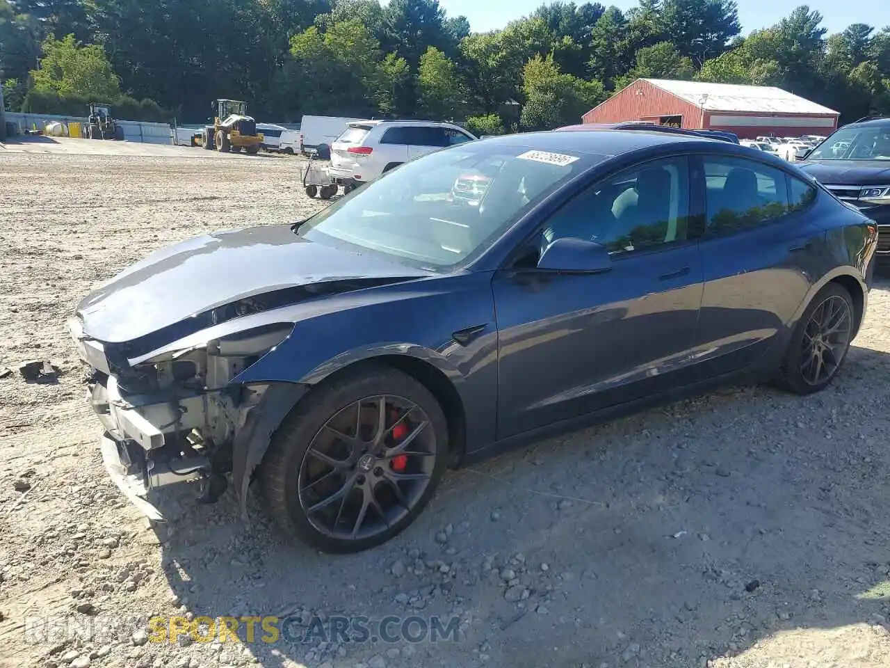 1 Photograph of a damaged car 5YJ3E1EC1NF265302 TESLA MODEL 3 2022
