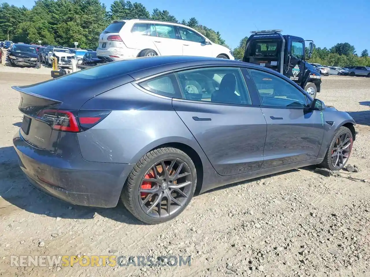 3 Photograph of a damaged car 5YJ3E1EC1NF265302 TESLA MODEL 3 2022