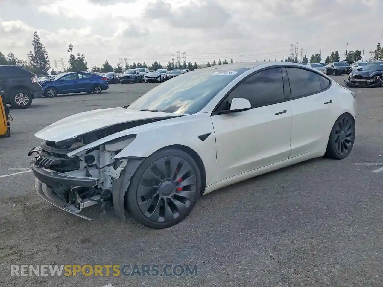 1 Photograph of a damaged car 5YJ3E1EC1NF268863 TESLA MODEL 3 2022