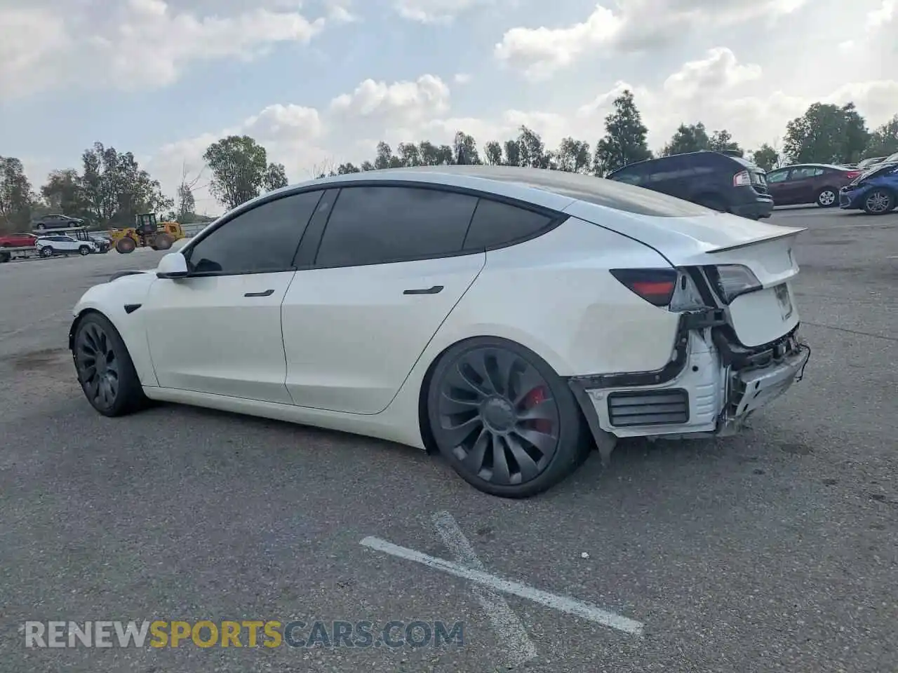 2 Photograph of a damaged car 5YJ3E1EC1NF268863 TESLA MODEL 3 2022