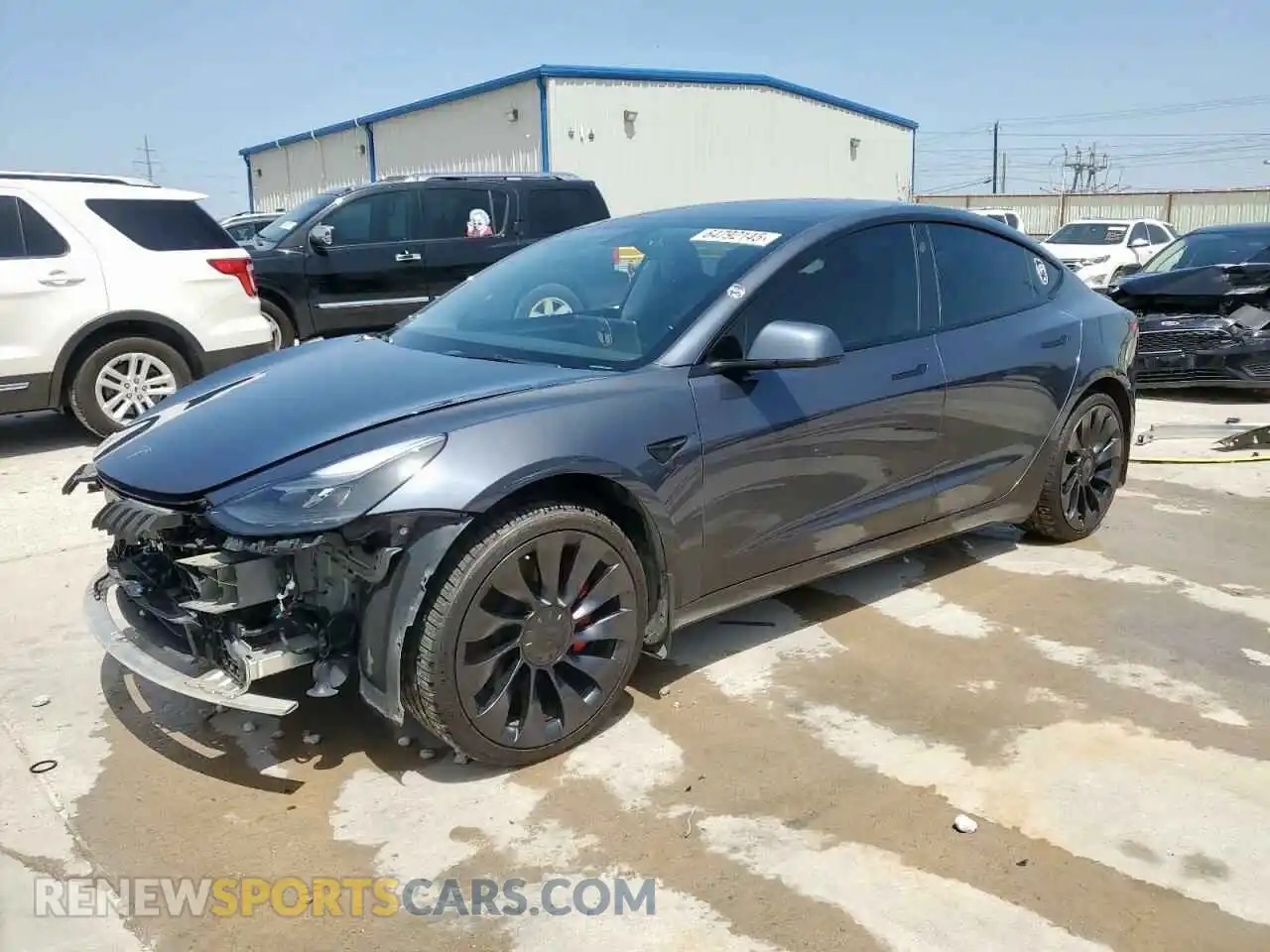 1 Photograph of a damaged car 5YJ3E1EC1NF348826 TESLA MODEL 3 2022