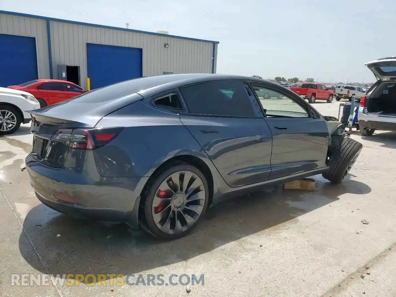 3 Photograph of a damaged car 5YJ3E1EC1NF348826 TESLA MODEL 3 2022