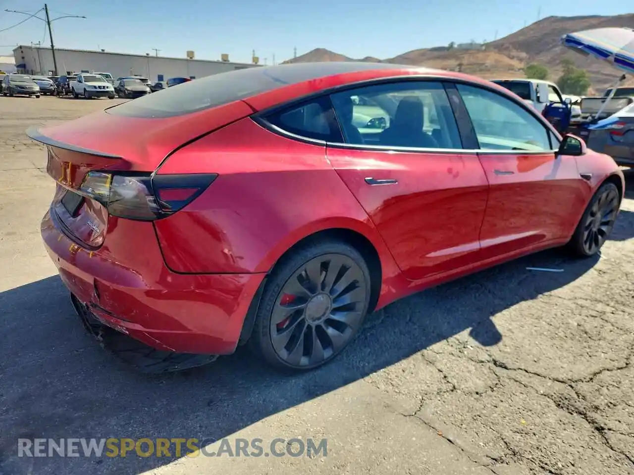 3 fotografías del automóvil dañado 5YJ3E1EC1NF359146 TESLA MODEL 3 2022