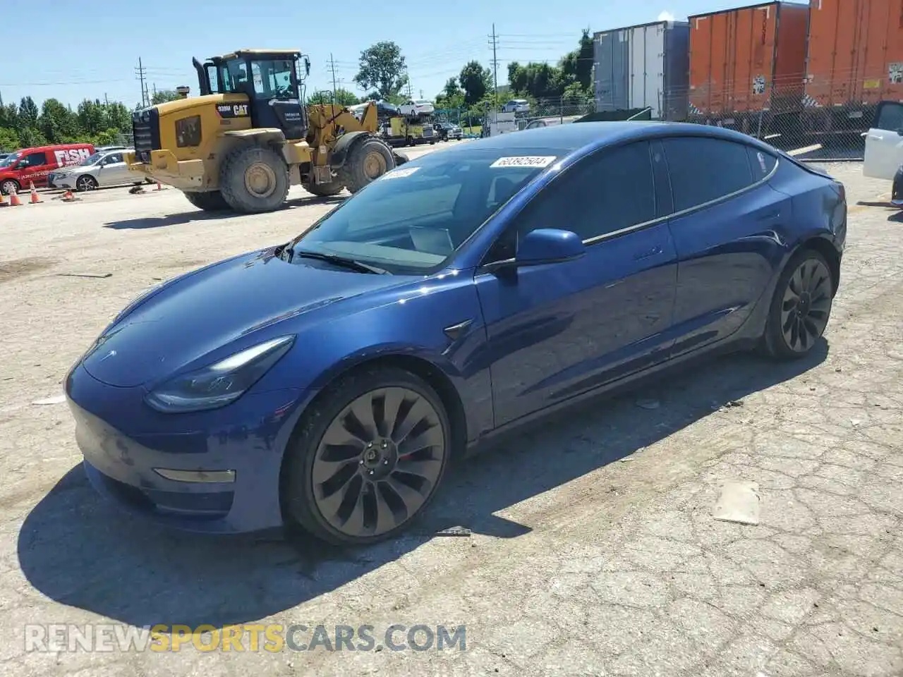 1 Photograph of a damaged car 5YJ3E1EC2NF129048 TESLA MODEL 3 2022