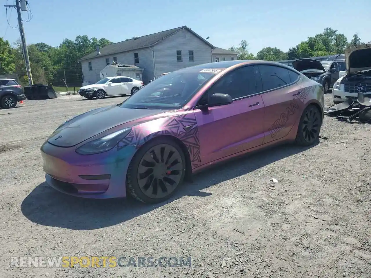 1 Photograph of a damaged car 5YJ3E1EC2NF168335 TESLA MODEL 3 2022
