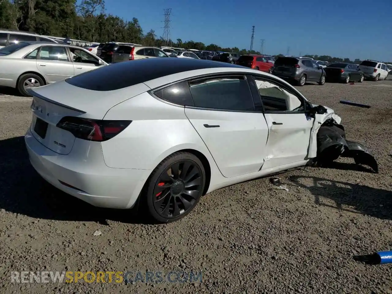 3 Photograph of a damaged car 5YJ3E1EC2NF195969 TESLA MODEL 3 2022