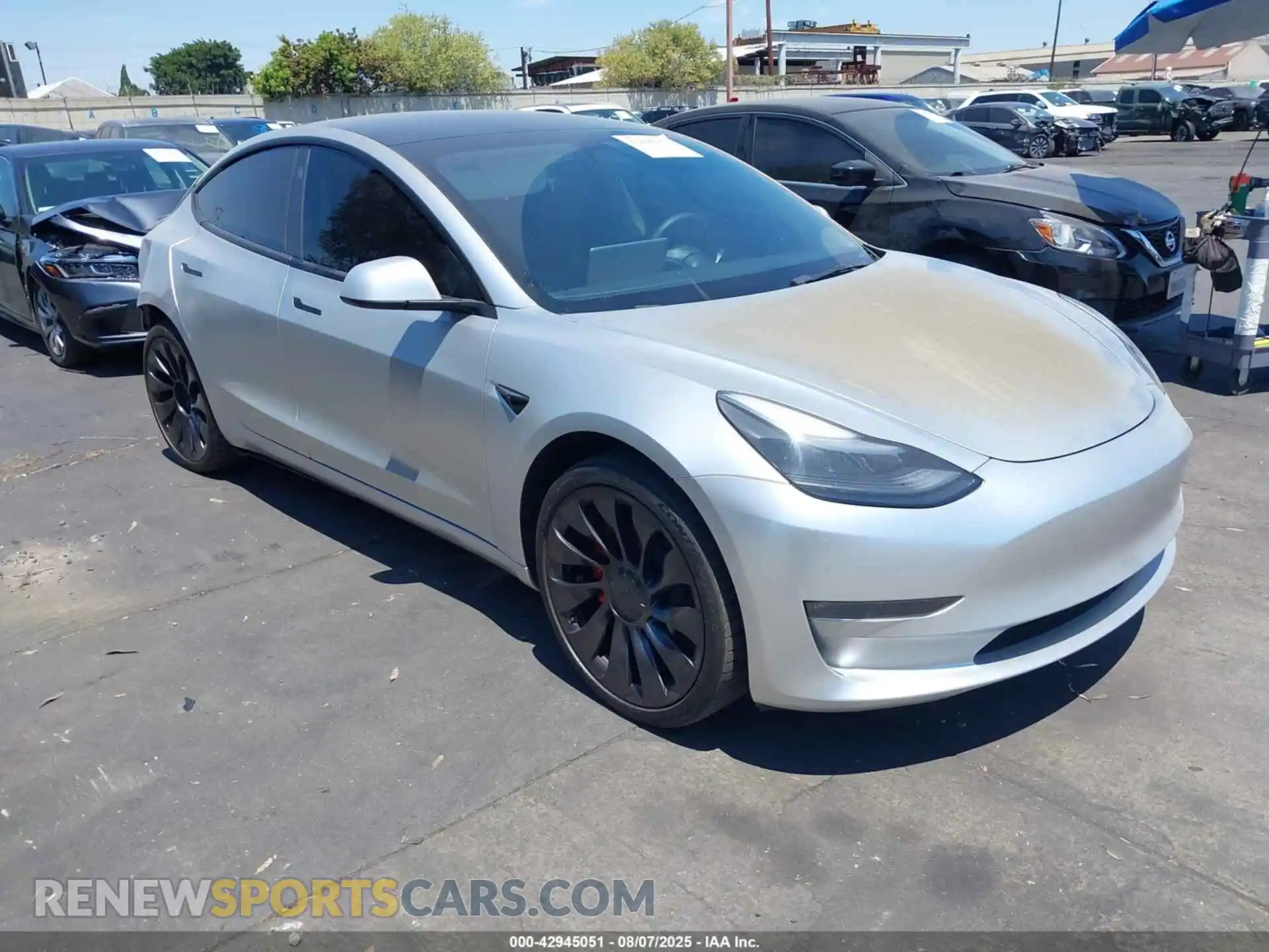 1 Photograph of a damaged car 5YJ3E1EC2NF203343 TESLA MODEL 3 2022