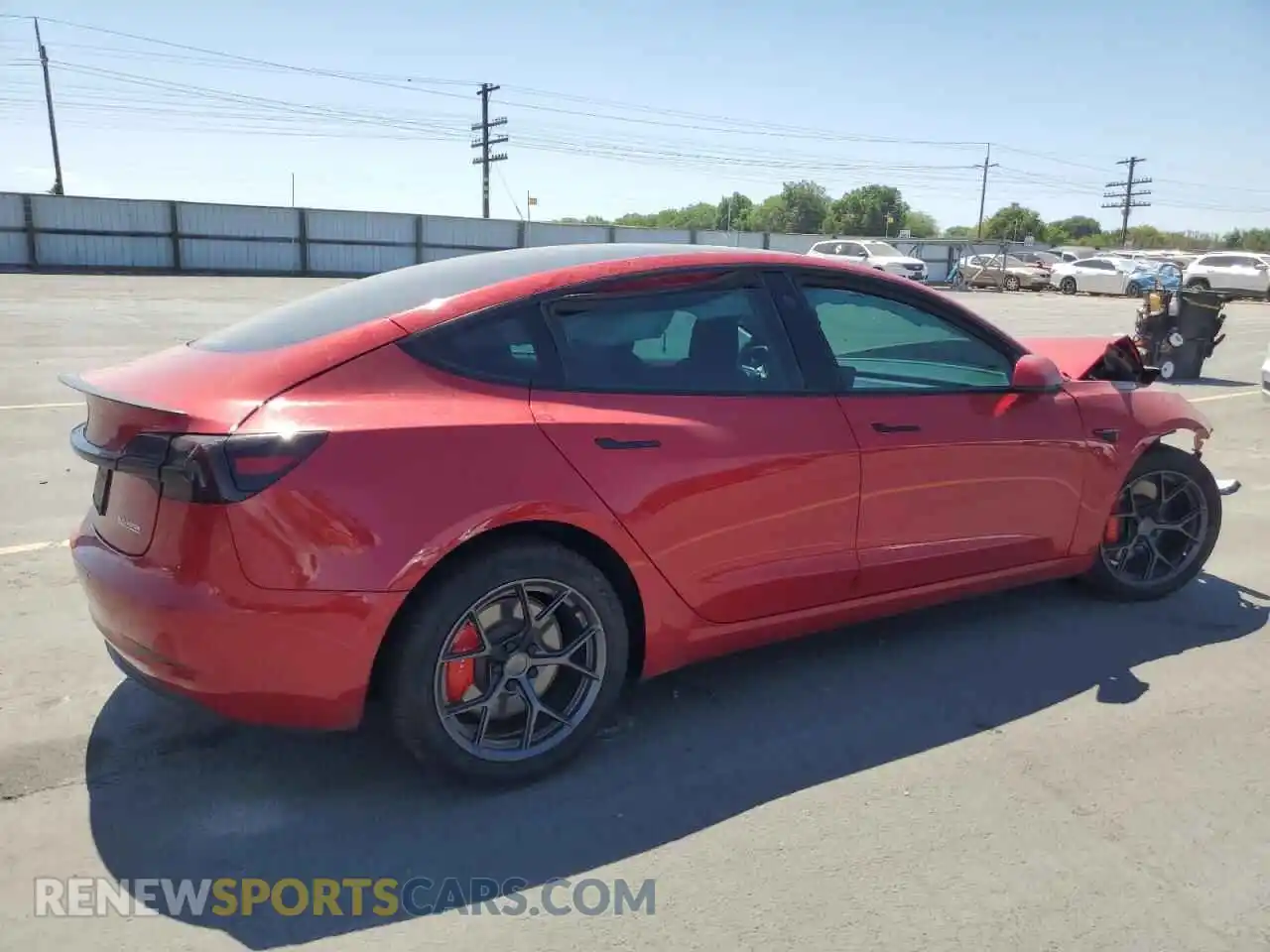 3 Photograph of a damaged car 5YJ3E1EC2NF276650 TESLA MODEL 3 2022