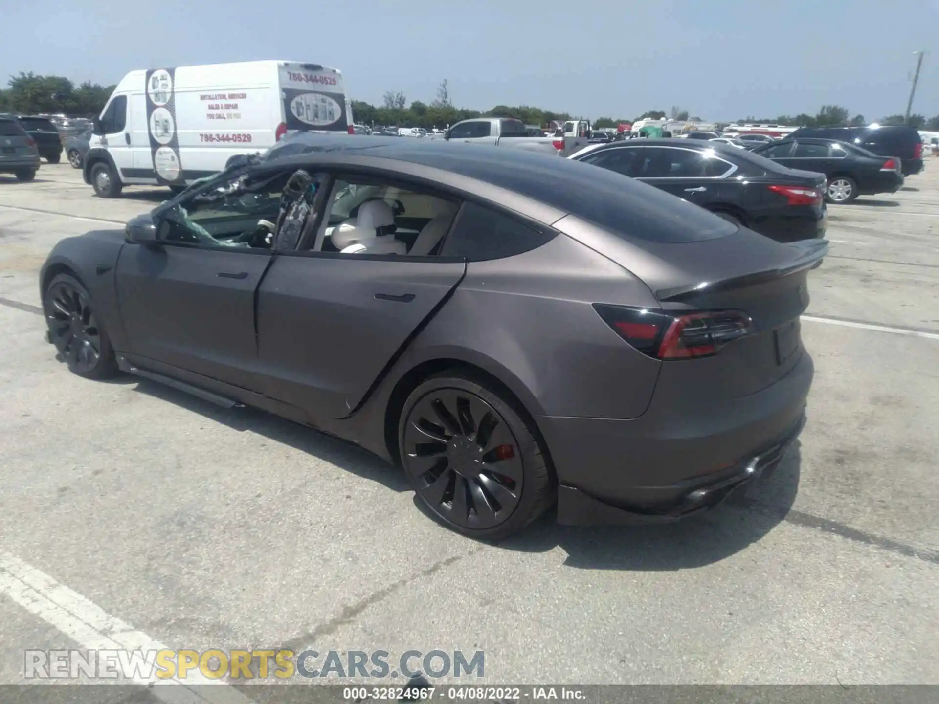 3 Photograph of a damaged car 5YJ3E1EC3NF111609 TESLA MODEL 3 2022