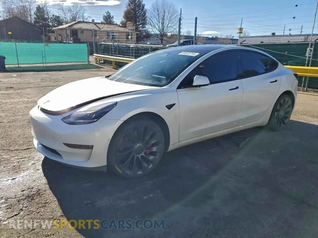 1 Photograph of a damaged car 5YJ3E1EC3NF117796 TESLA MODEL 3 2022