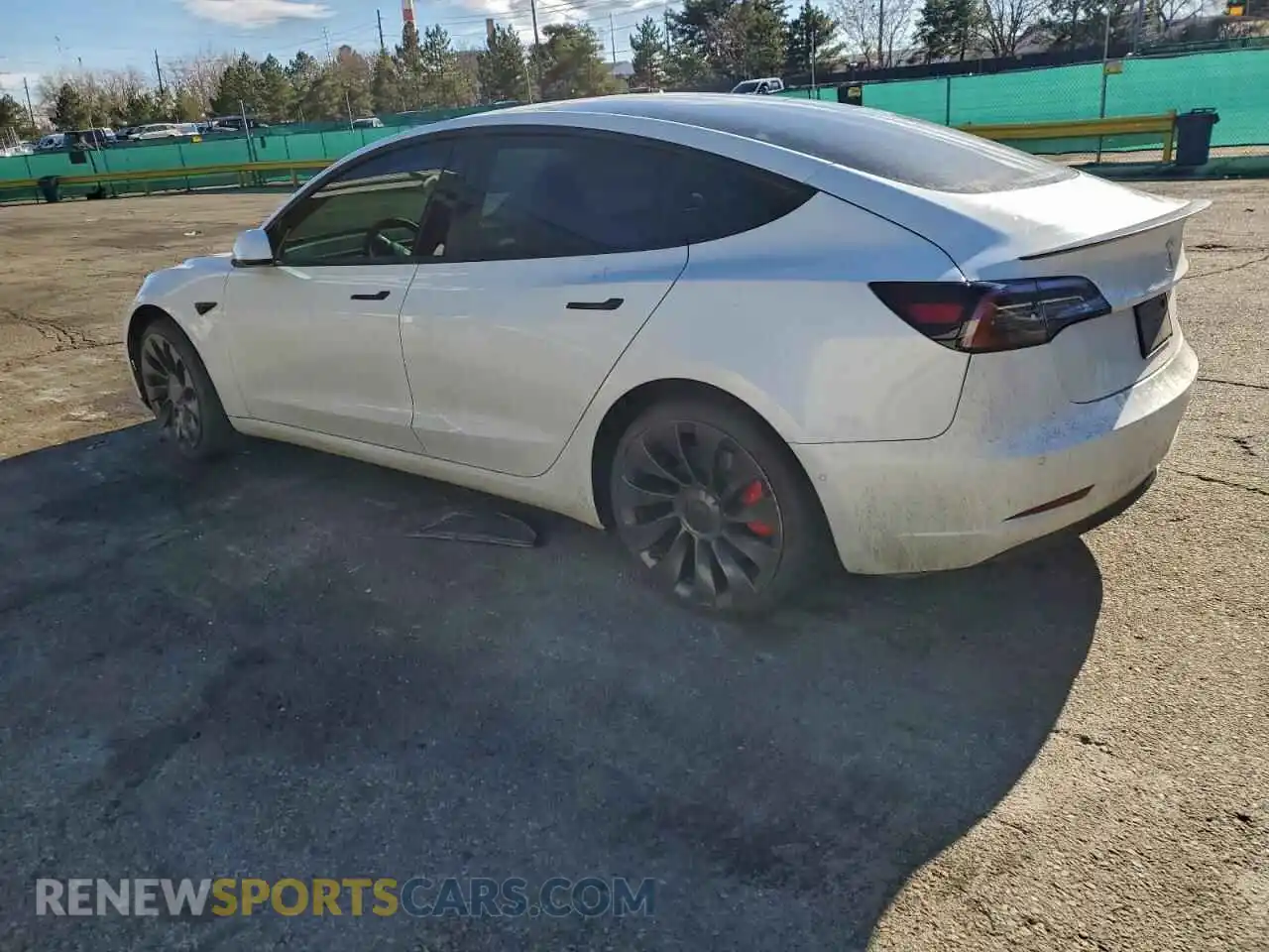 2 Photograph of a damaged car 5YJ3E1EC3NF117796 TESLA MODEL 3 2022