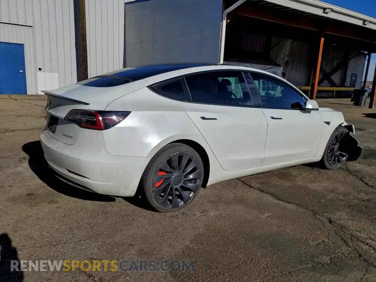3 Photograph of a damaged car 5YJ3E1EC3NF117796 TESLA MODEL 3 2022