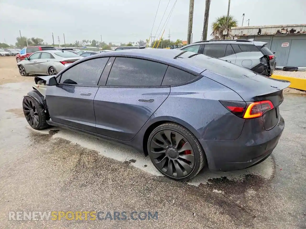 2 Photograph of a damaged car 5YJ3E1EC3NF195950 TESLA MODEL 3 2022