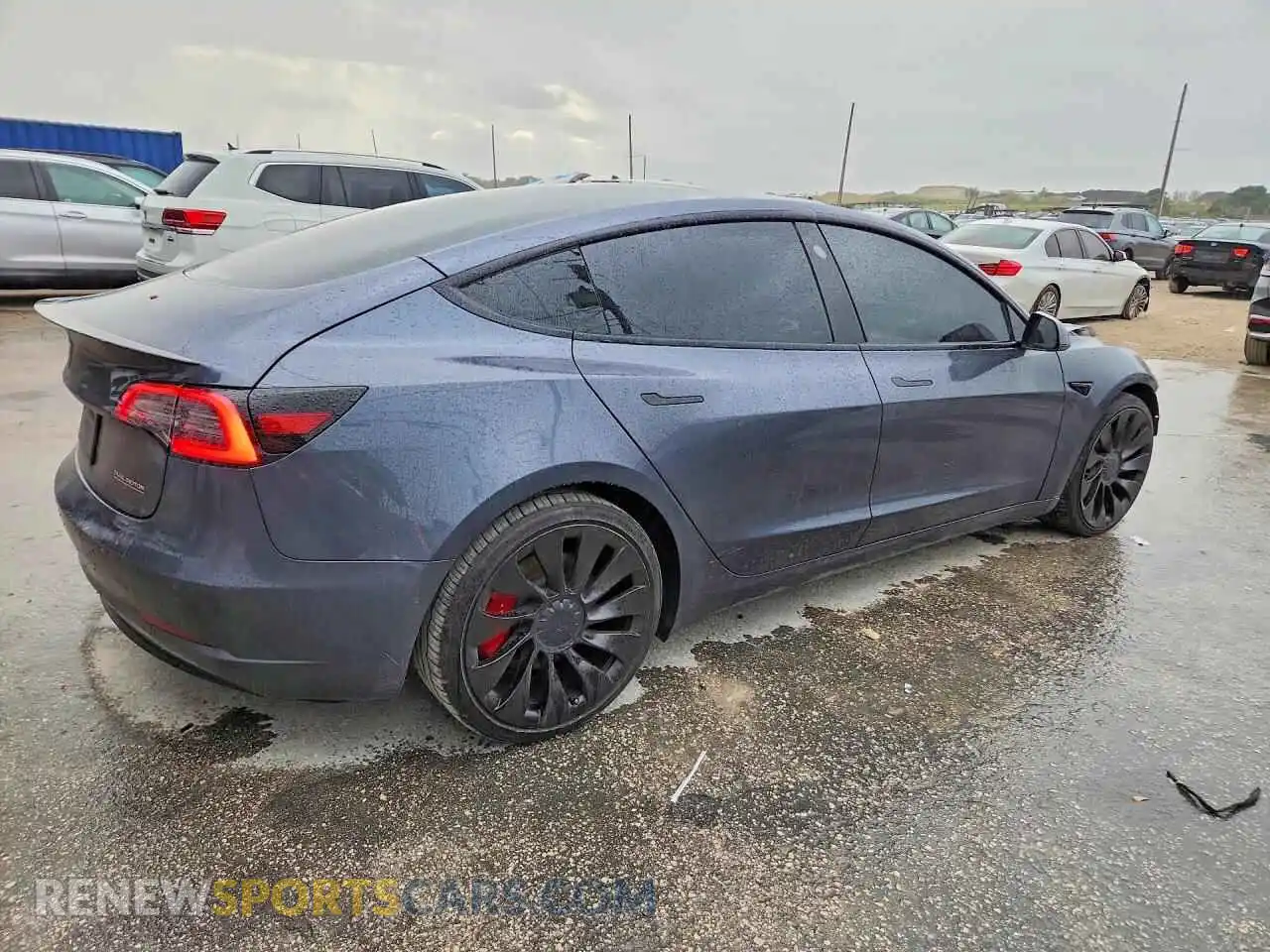 3 Photograph of a damaged car 5YJ3E1EC3NF195950 TESLA MODEL 3 2022