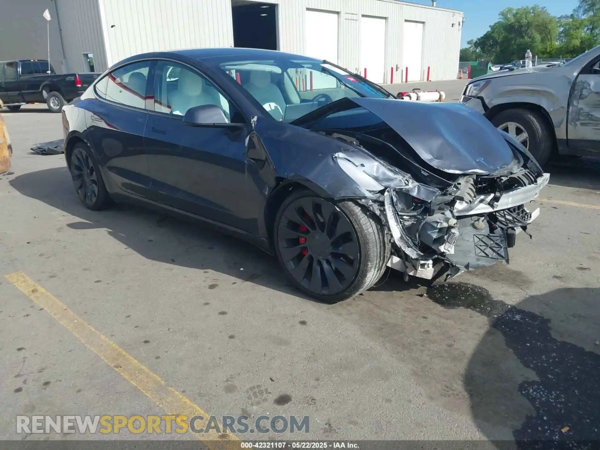 1 Photograph of a damaged car 5YJ3E1EC3NF203321 TESLA MODEL 3 2022