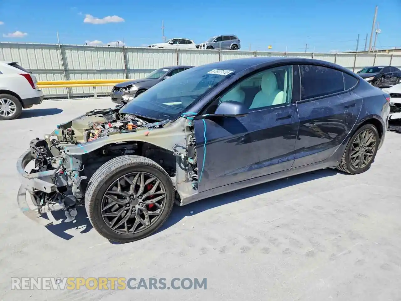 1 Photograph of a damaged car 5YJ3E1EC3NF209071 TESLA MODEL 3 2022