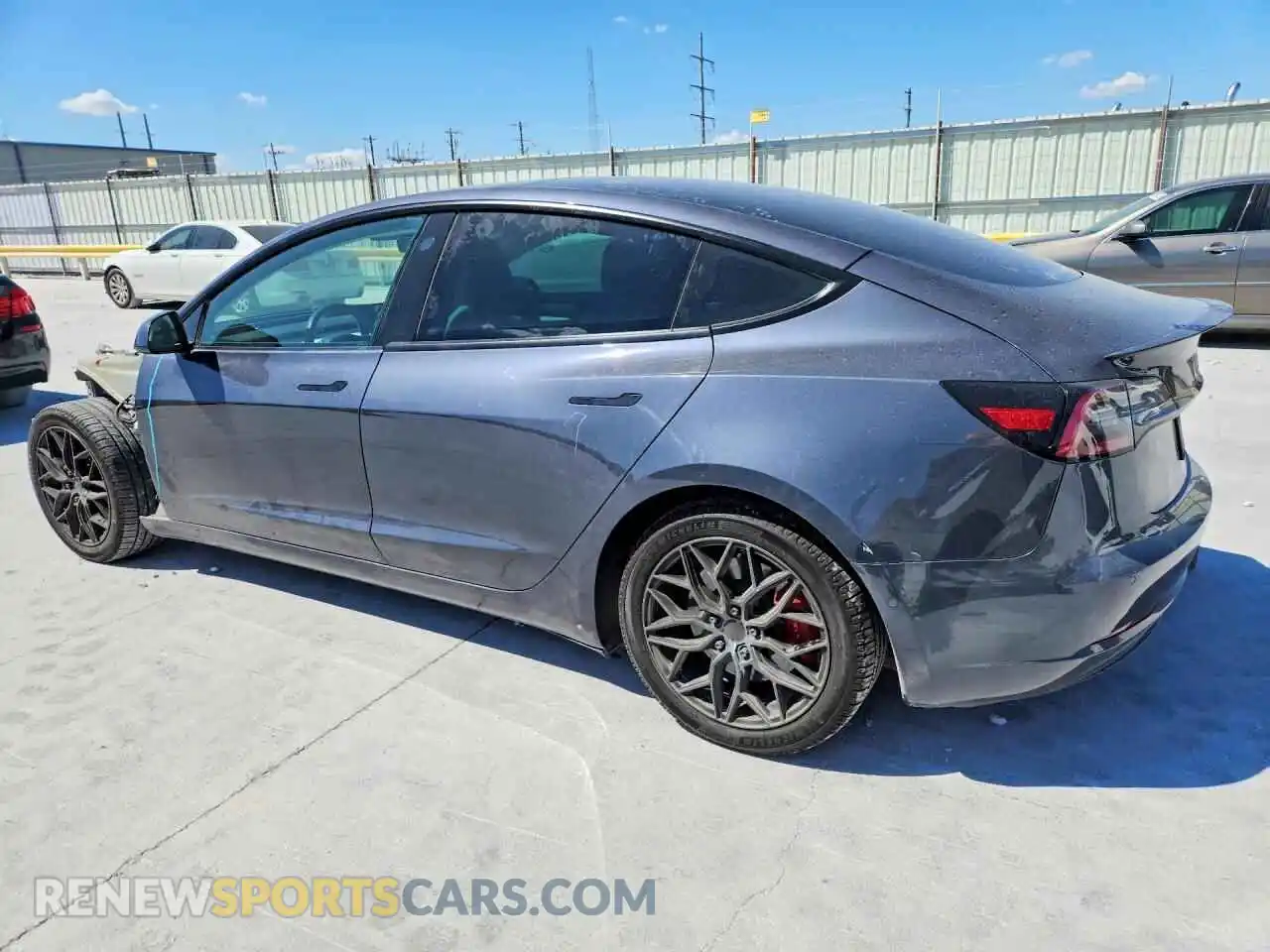 2 Photograph of a damaged car 5YJ3E1EC3NF209071 TESLA MODEL 3 2022
