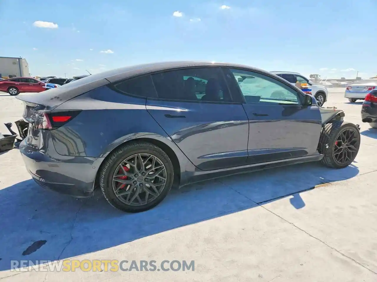 3 Photograph of a damaged car 5YJ3E1EC3NF209071 TESLA MODEL 3 2022