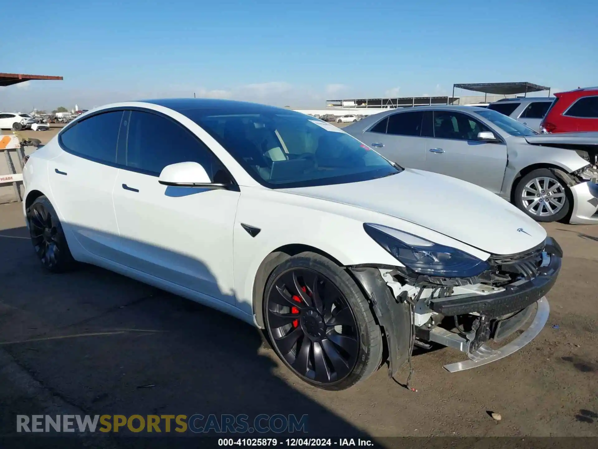 1 Photograph of a damaged car 5YJ3E1EC3NF247951 TESLA MODEL 3 2022
