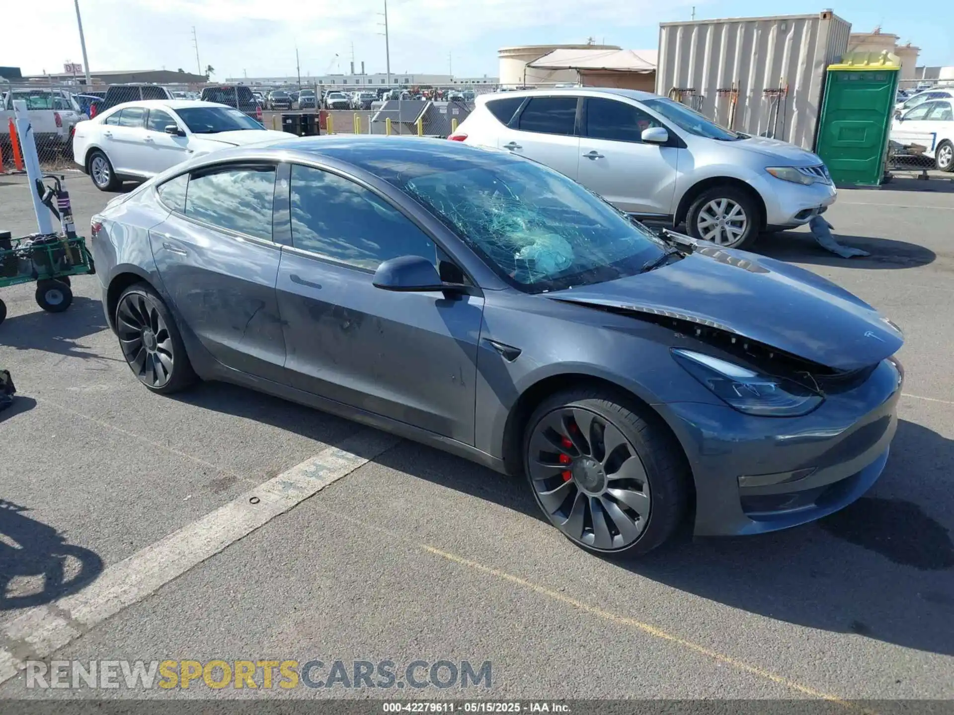 1 Photograph of a damaged car 5YJ3E1EC3NF265303 TESLA MODEL 3 2022