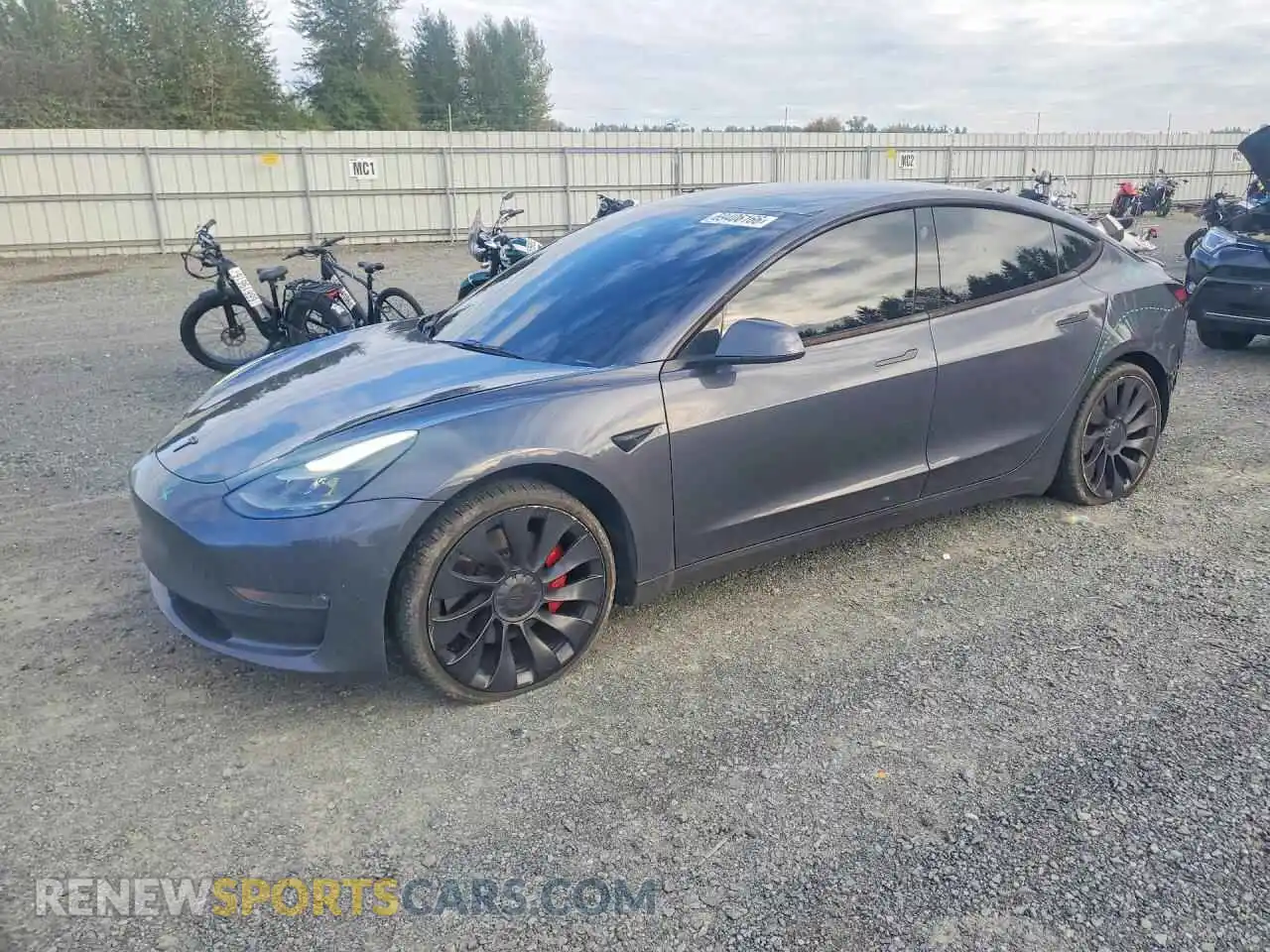 1 Photograph of a damaged car 5YJ3E1EC3NF267844 TESLA MODEL 3 2022