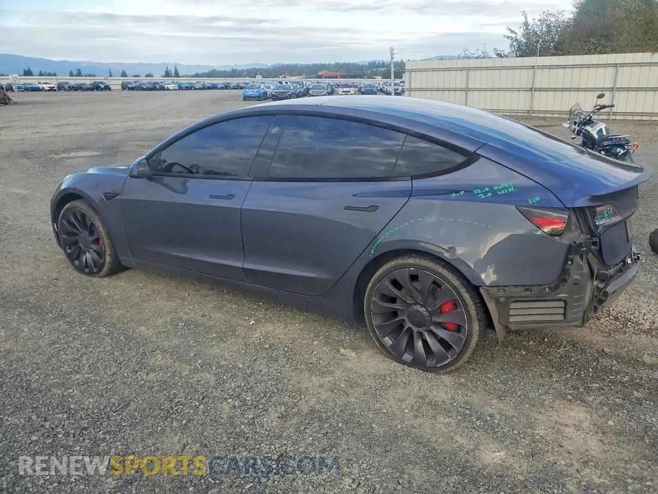 2 Photograph of a damaged car 5YJ3E1EC3NF267844 TESLA MODEL 3 2022