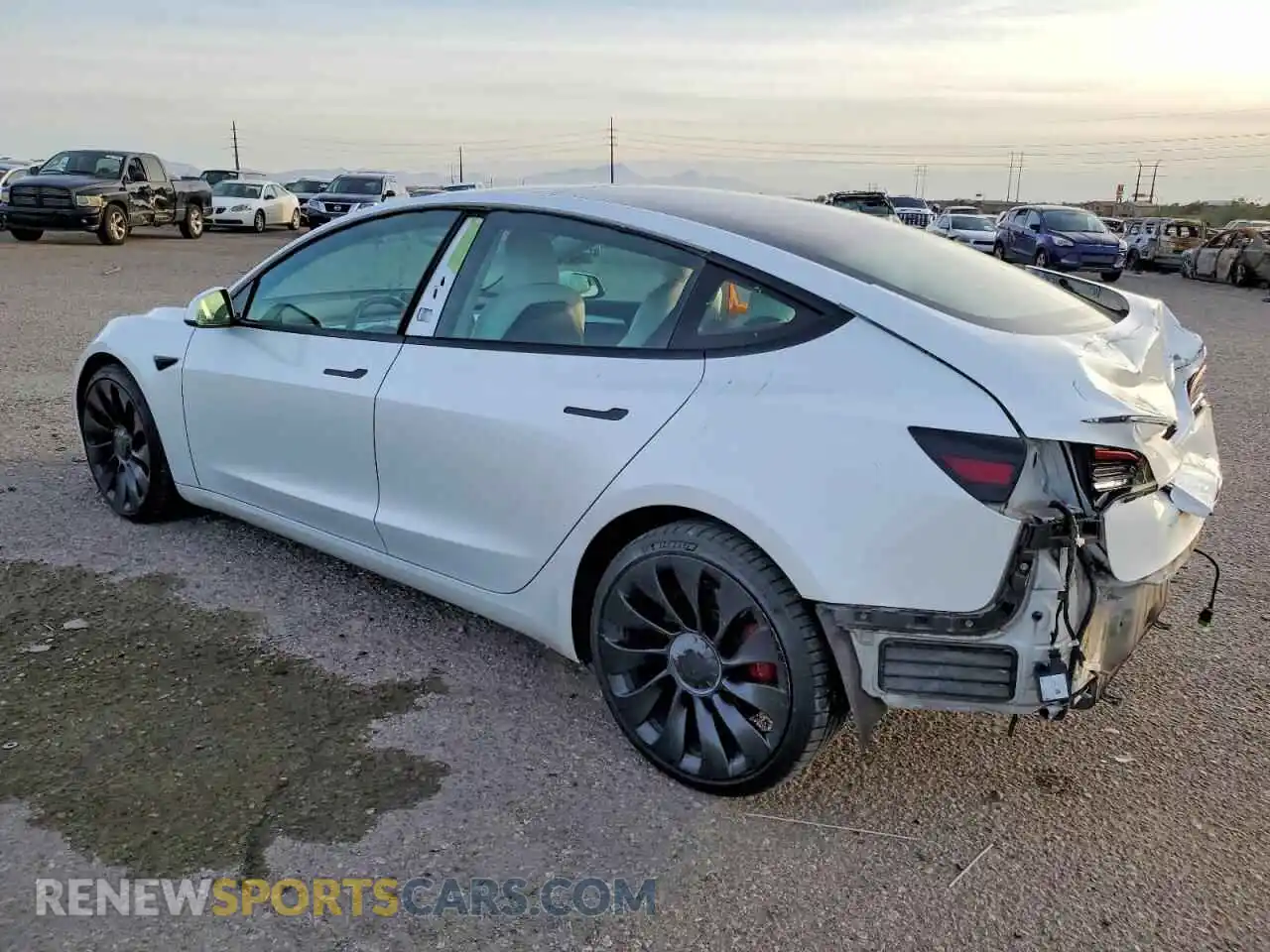 2 Photograph of a damaged car 5YJ3E1EC3NF274258 TESLA MODEL 3 2022