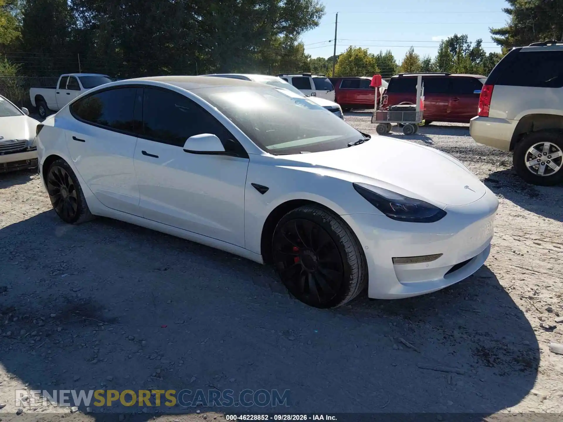 1 Photograph of a damaged car 5YJ3E1EC3NF315293 TESLA MODEL 3 2022