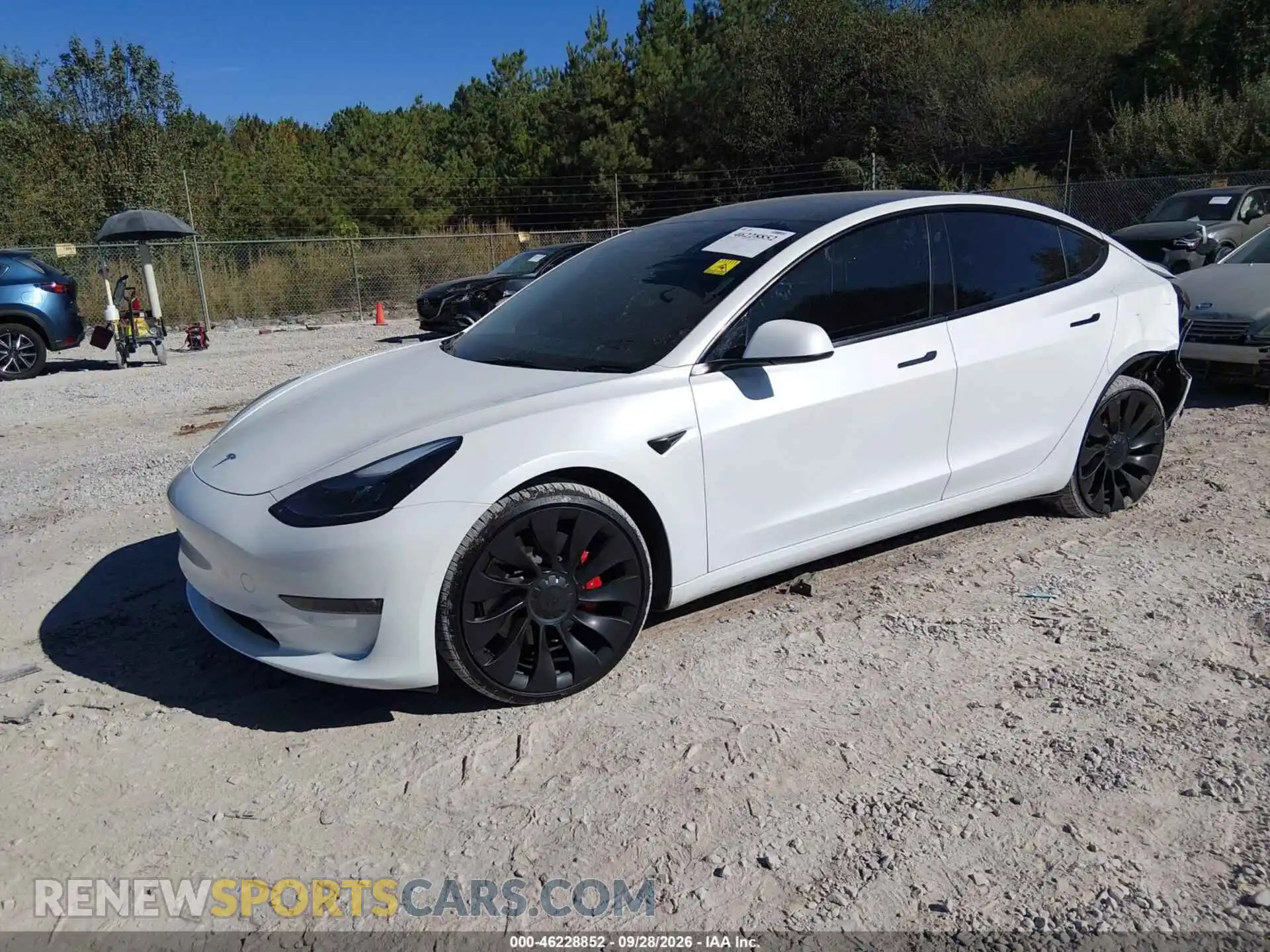2 Photograph of a damaged car 5YJ3E1EC3NF315293 TESLA MODEL 3 2022