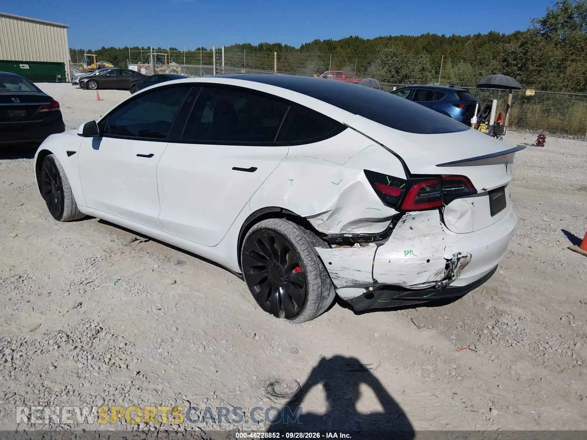 3 Photograph of a damaged car 5YJ3E1EC3NF315293 TESLA MODEL 3 2022